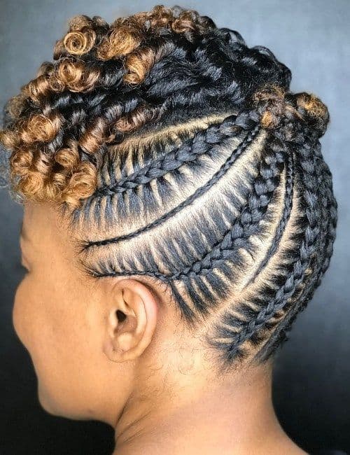 Le Cornrow Updo